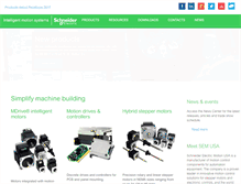 Tablet Screenshot of motion.schneider-electric.com